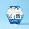 Plaque NFC hexagonale 10x11cm – NTAG215 – Impression QR Code – PVC Made in France