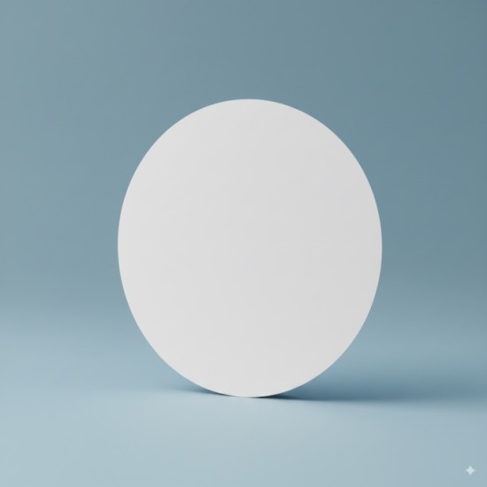 Plaque NFC ronde 10x10cm – NTAG215 – Impression QR Code – PVC Made in France